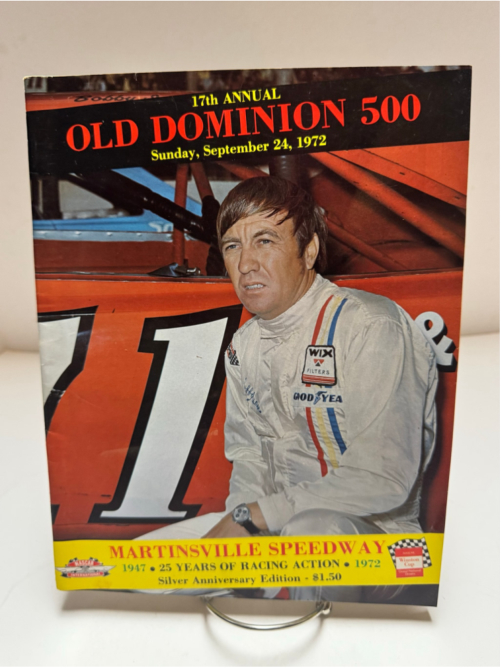 Vintage 1972 Old Dominion 500 Martinsville Speedway Racing Program